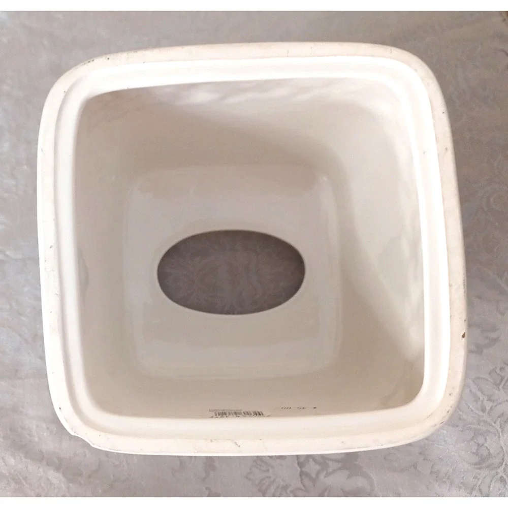 Croscill Tuscany Crackle Vine Glaze Earthenware Tissue Box Cover *CHIP